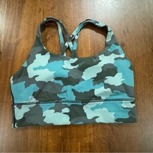Lululemon Energy Bra Long Line Camo Size 6